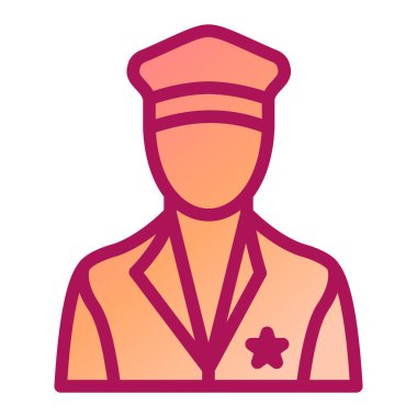 Garson. Web simgesi basit illüstrasyon