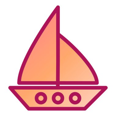 Tekne. Web simgesi basit illüstrasyon