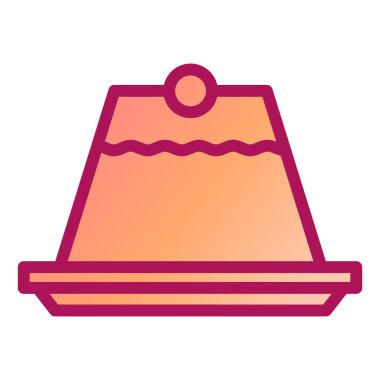 Kek. Web simgesi basit illüstrasyon