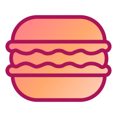 Hamburger. Web simgesi basit illüstrasyon