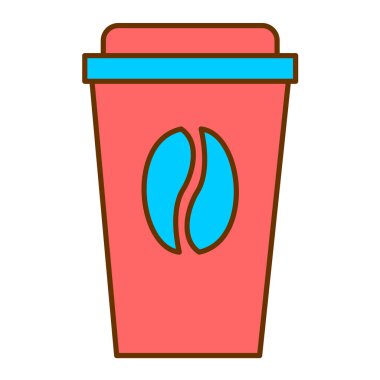 kahve fincanı simgesi vektör illüstrasyon grafik tasarımı