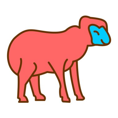 Koyun simgesi, vektör illüstrasyonu basit tasarım