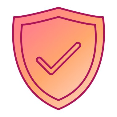 onay işareti simgesi ile kalkan. vektör çizim