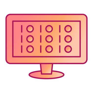 Bir bilgisayar simgesinin vektör illüstrasyonu