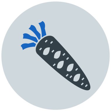 Katı bir arkaplanda havuç simgesi.....