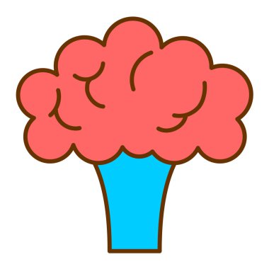 Brokoli. Web simgesi basit illüstrasyon