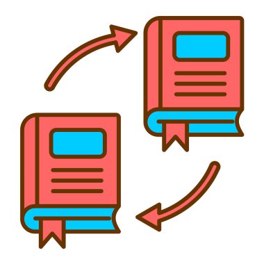 kitap simgesi vektör illüstrasyonu