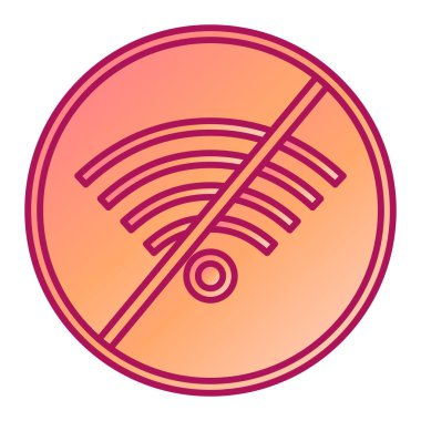 Tek bir pembe ve mor simgenin vektör çizimi