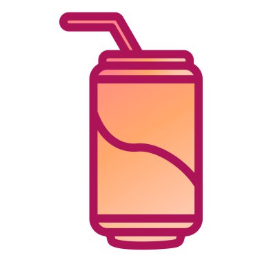 Soda içeceği ikon vektörü. İnce çizgi işareti. izole edilmiş sınır sembolü çizimi