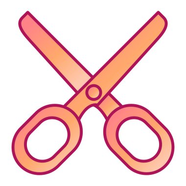 Makas simgesi. Web için makas vektör simgelerinin özet çizimi