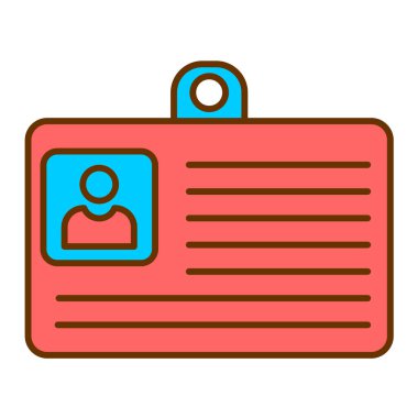ID kart simgesi vektör illüstrasyonu
