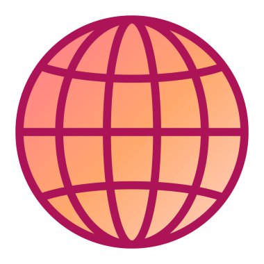 küre simgesi. düz dizayn biçimi 10