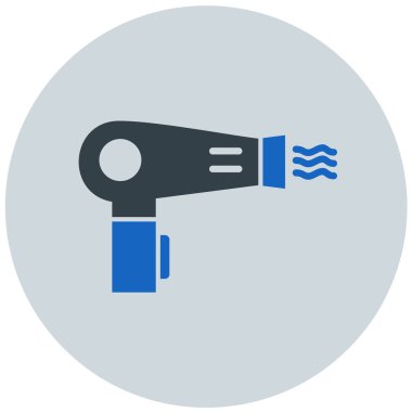 Saç kurutma makinesi. Web simgesi basit tasarım