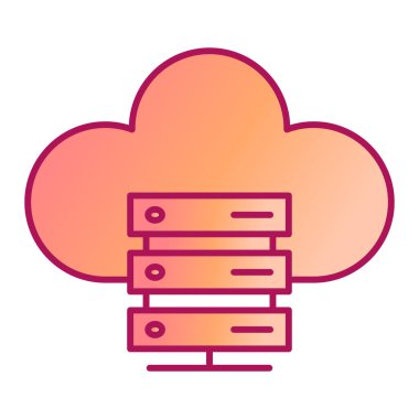 Bulut hesaplama teknolojisi vektör çizimi