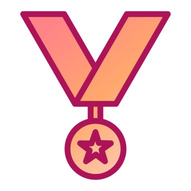 Madalya ikon vektör illüstrasyonu