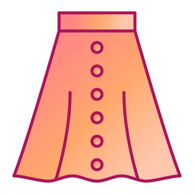 etek düz simgesi, vektör çizim