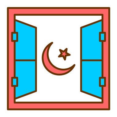 pencere vektörü simgesi modern basit illüstrasyon