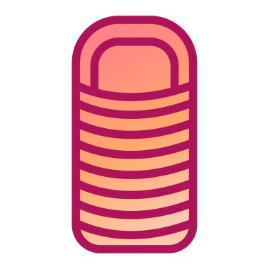 Uyku tulumu. Web simgesi vektör illüstrasyonu