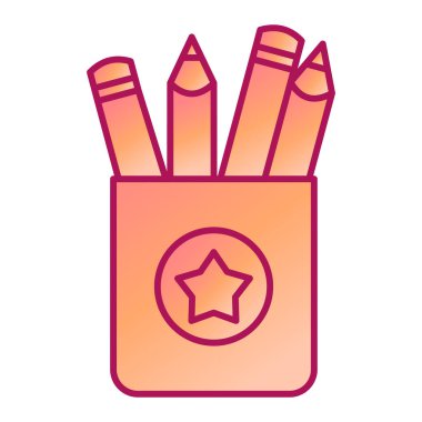 Kalemler. Web simgesi basit illüstrasyon