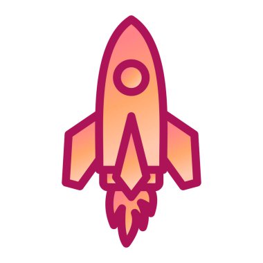 roket ikonu vektör illüstrasyonu