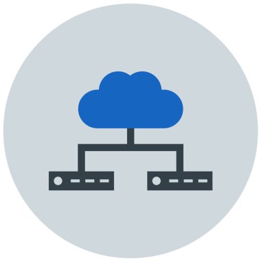 Bulut ağı. Basit resimleme