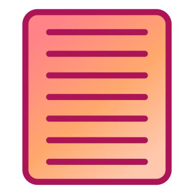 Belge. Web simgesi basit illüstrasyon