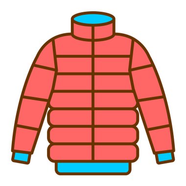 Kışlık kıyafet ikonu. vektör illüstrasyonu