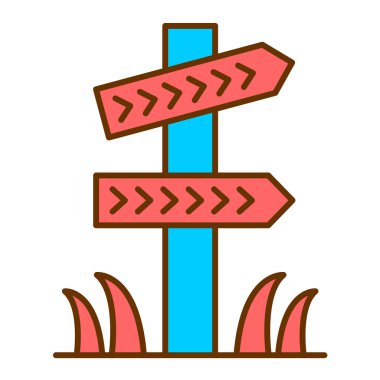 Bir işaret levhasının vektör illüstrasyonu