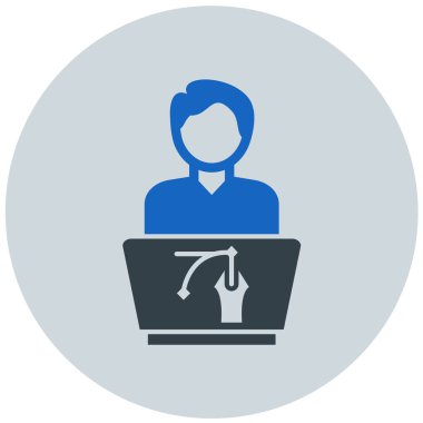 Çalış. Web simgesi basit illüstrasyon