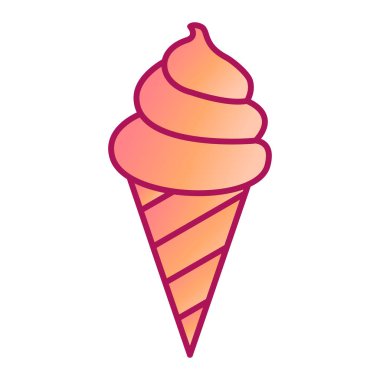 dondurma koni simgesi vektör çizimi tasarımı