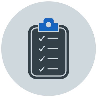 Kontrol listesi. Web simgesi basit illüstrasyon