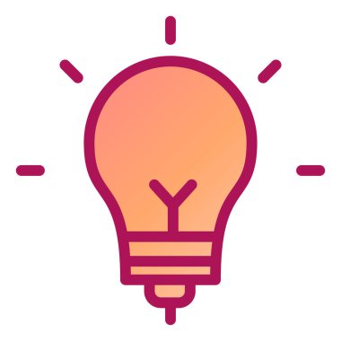 Ampul. Web simgesi basit illüstrasyon