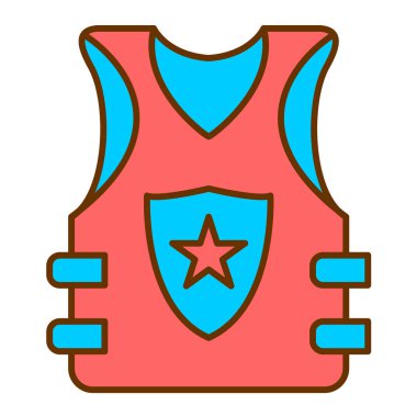 Kalkan. Web simgesi basit illüstrasyon