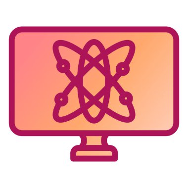 atom. Web simgesi basit illüstrasyon