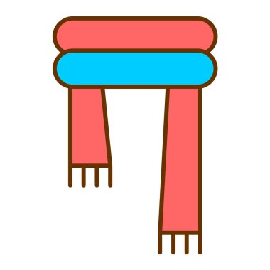 eşarp modern simge vektör çizimi 