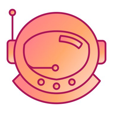 Astronot ikonu. Web için gezegen vektör simgelerinin özet çizimi