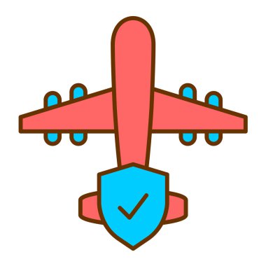 uçak ikonu vektör illüstrasyonu