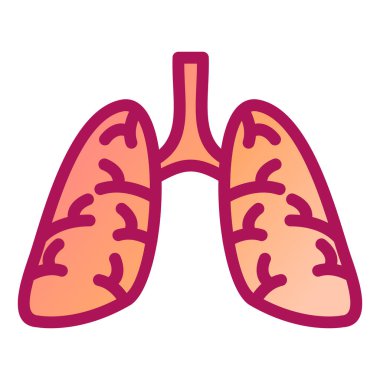 Ciğerler. Web simgesi basit tasarım