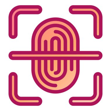 Parmak izi. Web simgesi basit illüstrasyon