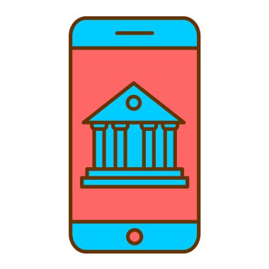 banka simgesi vektör illüstrasyonu