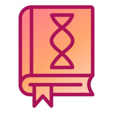 DNA vektörü ince çizgi simgesi