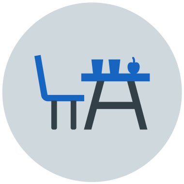 Masa. Web simgesi basit illüstrasyon