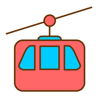 Bir tren simgesinin vektör illüstrasyonu