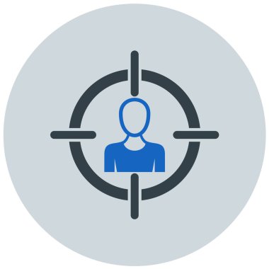 Hedef. Web simgesi basit illüstrasyon