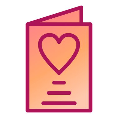 Sevgililer Günü. Web simgesi vektör illüstrasyonu