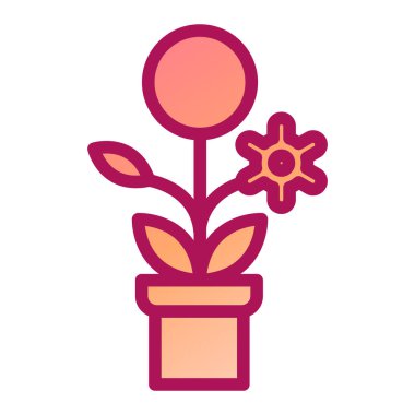 çiçek simgesi vektör illüstrasyonu