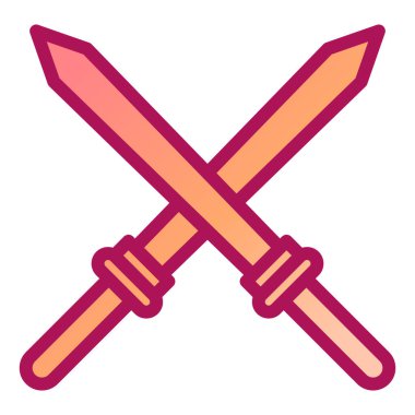 Kılıç. Web simgesi basit illüstrasyon