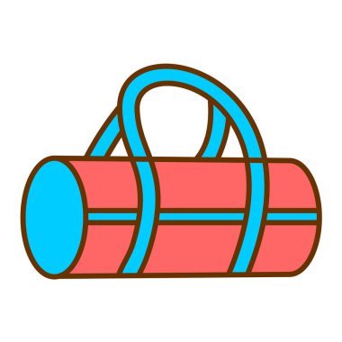 Kamp vektör simgesi. Düz çizim. 10 saniye.