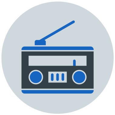 radyo düz vektör simgesi