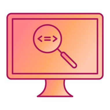 Bilgisayar modern simgesinin vektör illüstrasyonu